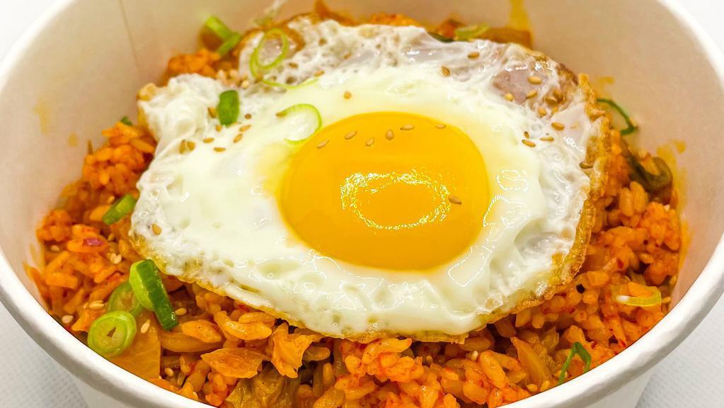 Kimchi Fried Rice · Stir fry with aged kimchi, topped with egg fry.