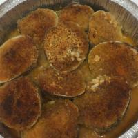 Clams Oreganata · Topped with breadcrumbs, pecorino romano, garlic and oregano