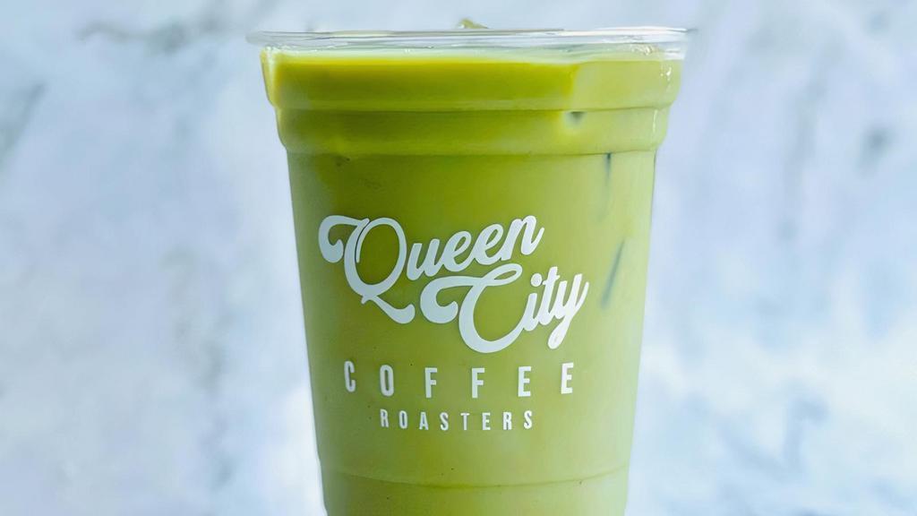 Iced Matcha Latte · Organic green tea matcha is a relaxing alternative to an espresso based latte that is also a great immunity booster. Served over ice with your choice of milk.