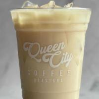 Iced London Fog · Earl Grey Tea steeped and blended with steamed milk and vanilla