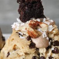 Cookie Dough Scoop - German Chocolate* - Chocolate Chip Scoop · our homemade cookie dough topped with a dollop of chocolate frosting, a brownie bite morsel,...