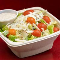 Caesar Salad · Romaine heart lettuce, grape tomatoes, bread crumbs, asiago, classic Caesar dressing.