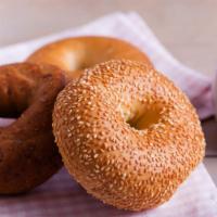 Bagel · Fresh baked bagel.