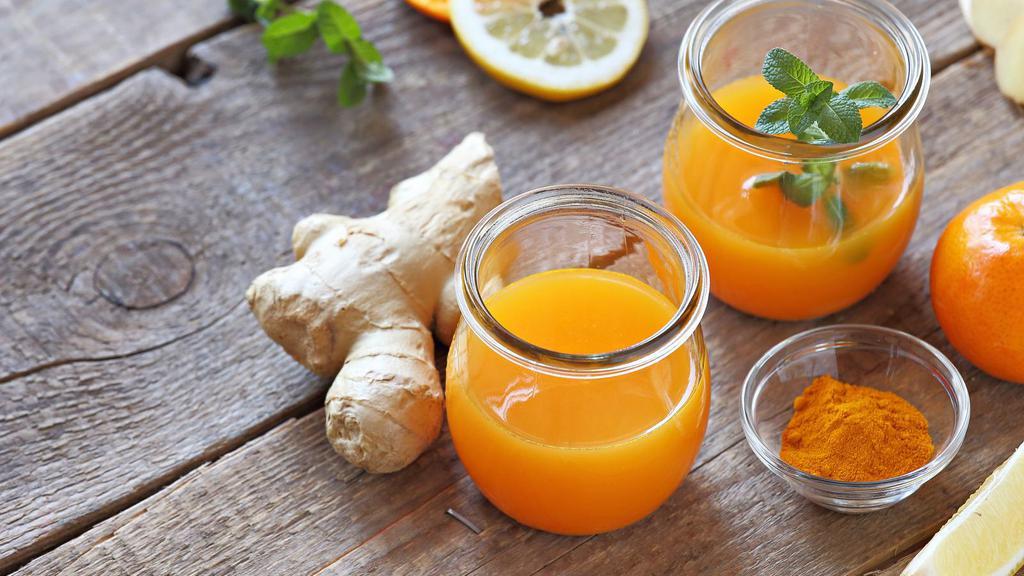 Vitamin C Booster Juice · Fresh juice made with Lemon, Orange, Grapefruit, Pineapple, and Ginger.