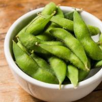 Edamame 毛豆 · Steamed soy pea pods sprinkled with salt (Gluten-Free)