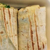 The Classic Caesar Wrap · 6 oz. grilled chicken breast, romaine lettuce, turkey bacon, cucumber, parmesan cheese and C...