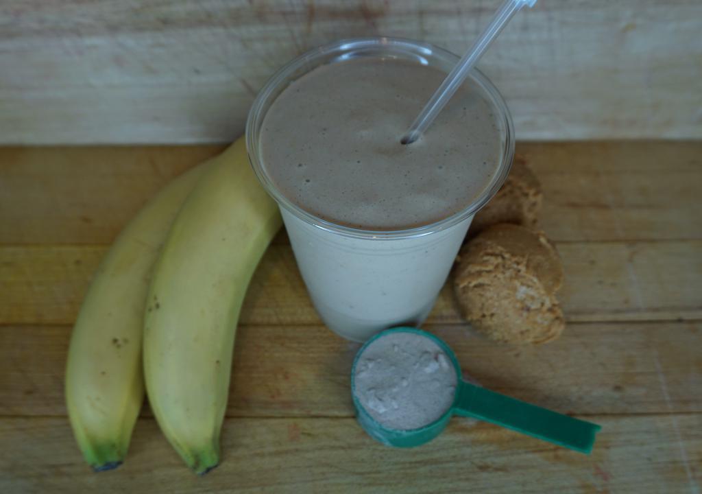 Post Workout Smoothie · 24 oz - Your choice of protein, glutamine, creatine, banana, peanut butter and your choice of milk.