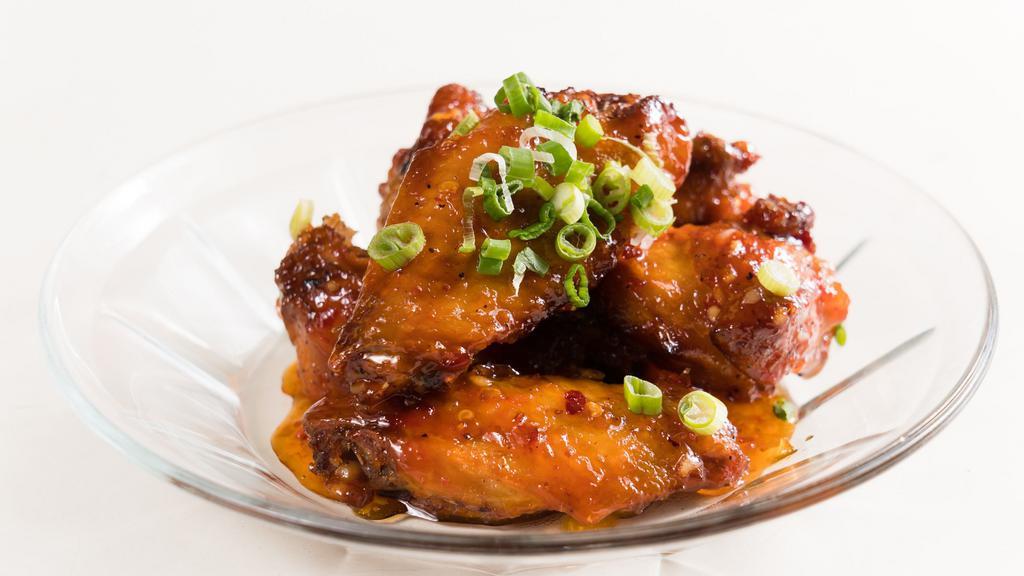 Sweet Chili Glazed Chicken Wings · Spicy.