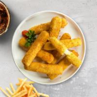 Mozzarella Melts Sticks  · Mozzarella cheese breaded and fried until golden, served with marinara. 5 pieces.