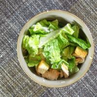 Caesar Salad · Romaine lettuce, croutons and parmesan cheese tossed in Caesar dressing. Dressing served on ...