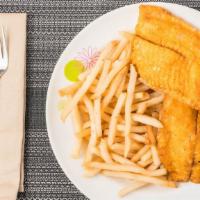 Fresh Tilapia Fish · 2 pcs Served with fries.