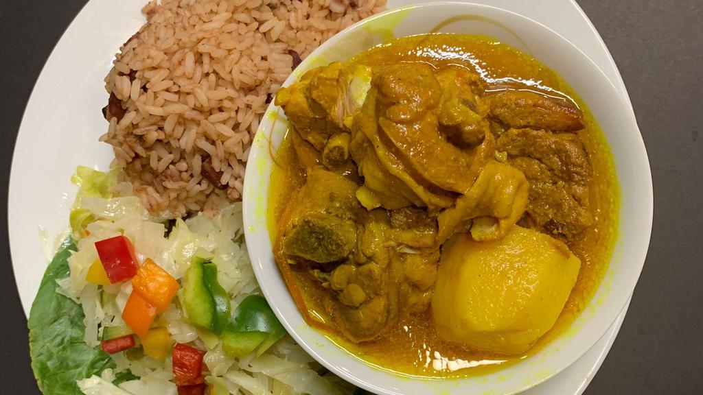  Medium Stewed Chicken Dinner · Served with your choice of the following: Rice and Peas and steamed vegetables