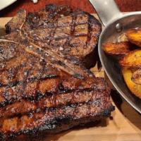 Dry Aged Porterhouse For Two  · with Fingerling Potatoes and Tuscan  “Intingolo”