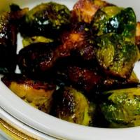 Brussels Sprouts · With pancetta.