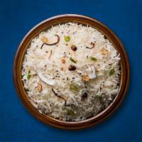Coconut Rice · Special long grain imported rice, steamed to perfection and tempered with coconut, lentils a...