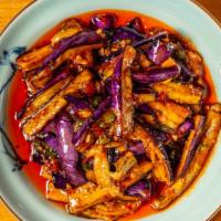Yu Xiang Eggplant · Spicy. Spicy garlic sauce. Mild.