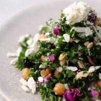 Kale · farro, organic kale, chickpeas, red cabbage, almonds, dried blueberries, roasted walnut oil,...