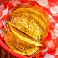 Tacos · Three beef or chicken tacos with tomatoes, lettuce, sour cream, shredded cheese and our famo...