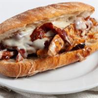 Big Bang · BBQ glazed chicken/ bacon/ melted mozzarella/ ciabatta roll