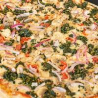 Garden State · Spinach, roasted peppers, mushroom, red onion.