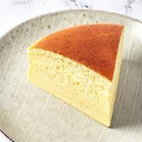 Slice Of Original Japanese Cheesecake · Slice of original Japanese bouncy cheesecake