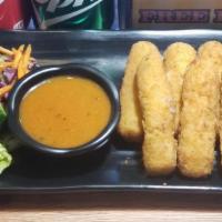 Mozzarella Cheese Sticks · Vegetarian. With Homemade Sauce. Comes with salad.