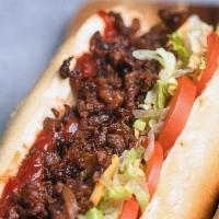 Vegan Chopped Cheese · Vegan. **New** chopped beyond burger with your choice of cheese, onions ,peppers tomato, let...