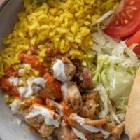 Chicken Over Rice · Halal, spicy. Halal Chicken cooked with tasty flavors and served over rice with your choice ...