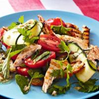 Grilled Chicken Salad · **New** Grilled Chicken Salad Includes grilled chicken,  mix greens, chickpeas, red onion, g...