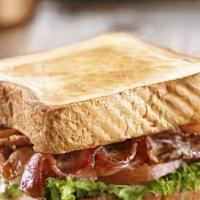 Blt · Bacon with lettuce and tomato.