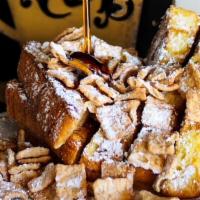 Cinnamon Toast Crunch · coated in cinnamon sugar. stuffed with cinnamon mascarpone. topped with Cinnamon Toast Crunc...