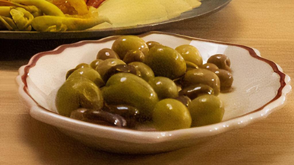 Aceitunas  · Selection of marinated olives from Spain. Vegetarian.