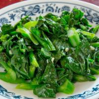 Sautéed Chinese Broccoli · Sesame-soy vinaigrette.