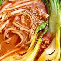 Vegan Mera Mera Soba Broth With Ramen Noodle · Incredibly rich and pretty spicy sesame based broth - Our signature vegan broth stir- fried ...