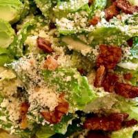 Avocado Caesar Salad · Vegan Caesar Salad! Creamy, crunchy, savory! Made with tempeh croutons, vegan parmesan crumb...