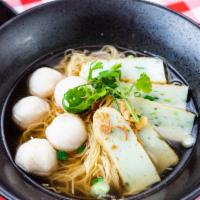 Homemade Fish Ball Noodle Soup · 