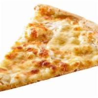 Cheese Pizza Slice · Fresh warm cheese pizza slice.