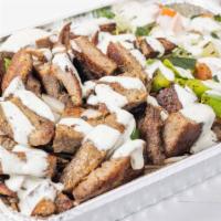 Lamb Over Rice · With Salad & Soda