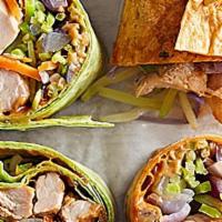 Pork Wrap · Shredded tender pork and onions made in the slow cooker stuff these tortilla wraps. Top with...