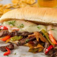 Philly Cheese Steak · The secrets of a great cheese steak are the quality of the ingredients and the thinness of t...