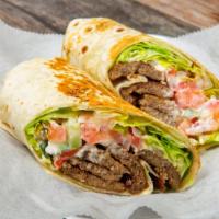 Gyro Wrap · Onions, cucumber, tzatziki sauce.