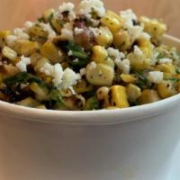 Grilled Corn Esquites · Mexican style fresh grilled corn off the cob.