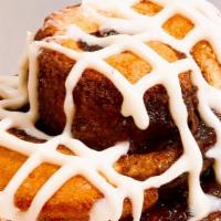 Cinnamon Sweet Roll · Slightly sweet dough filled with layers of cinnamon and brown sugar. Topped with a cream che...