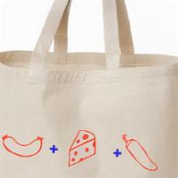 Tote Bag - Sausage + Jalapeno + Cheese · Brooklyn Kolache canvas tote bag featuring the sausage, jalapeno, and cheese icons.
