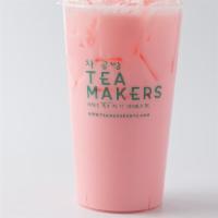 Strawberry Milk Tea(Cold) · Caffeine-free.