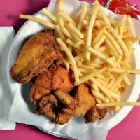 2 Pcs Chicken With French Fries & 2 Rolls · 