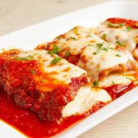 Eggplant Rollatini Entree · Breaded Eggplant, Ricotta Cheese, Tomato Sauce & Melted Mozzarella with Your Choice of Pasta...