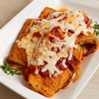 Eggplant Parmigiana Entree · Breaded Eggplant, Tomato Sauce & Melted Mozzarella with Your Choice of Pasta, Salad or a Sid...