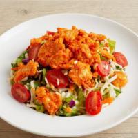 Buffalo Chicken Salad · Mixed Greens, Tomatoes, Buffalo Chicken & Shredded Mozzarella. Served with a Side of Bleu Ch...
