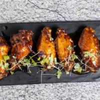 Wings · You will get your choice of honey garlic, jerk bbq, drunken and more.